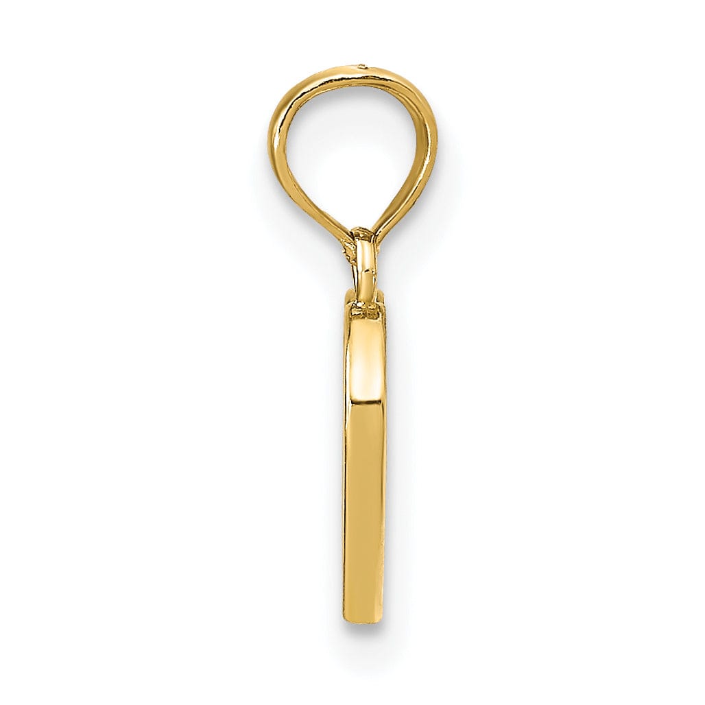 Lovely Rita's Pendants & Charms 14k Yellow Gold Polished Enameled Finish Heart Pendant