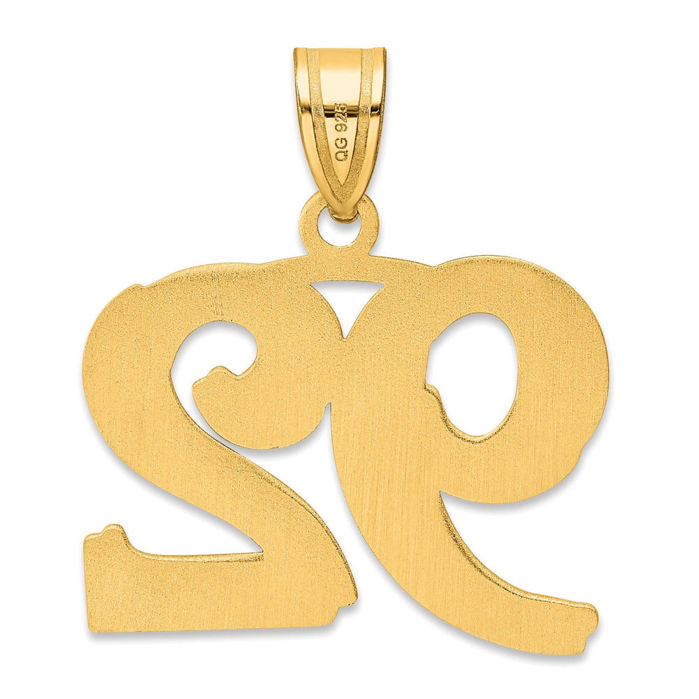 Lovely Rita's Pendants & Charms 14k Yellow Gold Polished Etched Number 92 Pendant