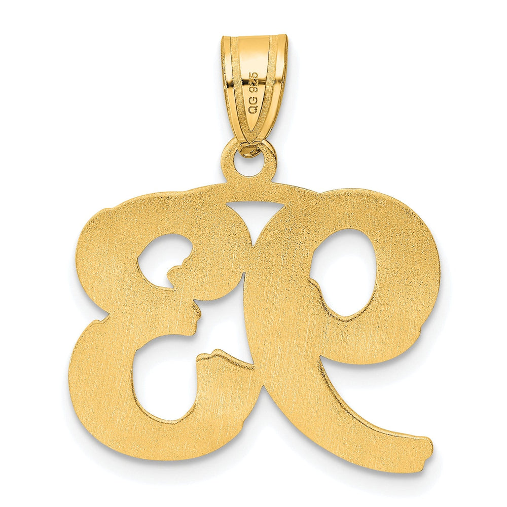 Lovely Rita's Pendants & Charms 14k Yellow Gold Polished Etched Number 93 Pendant