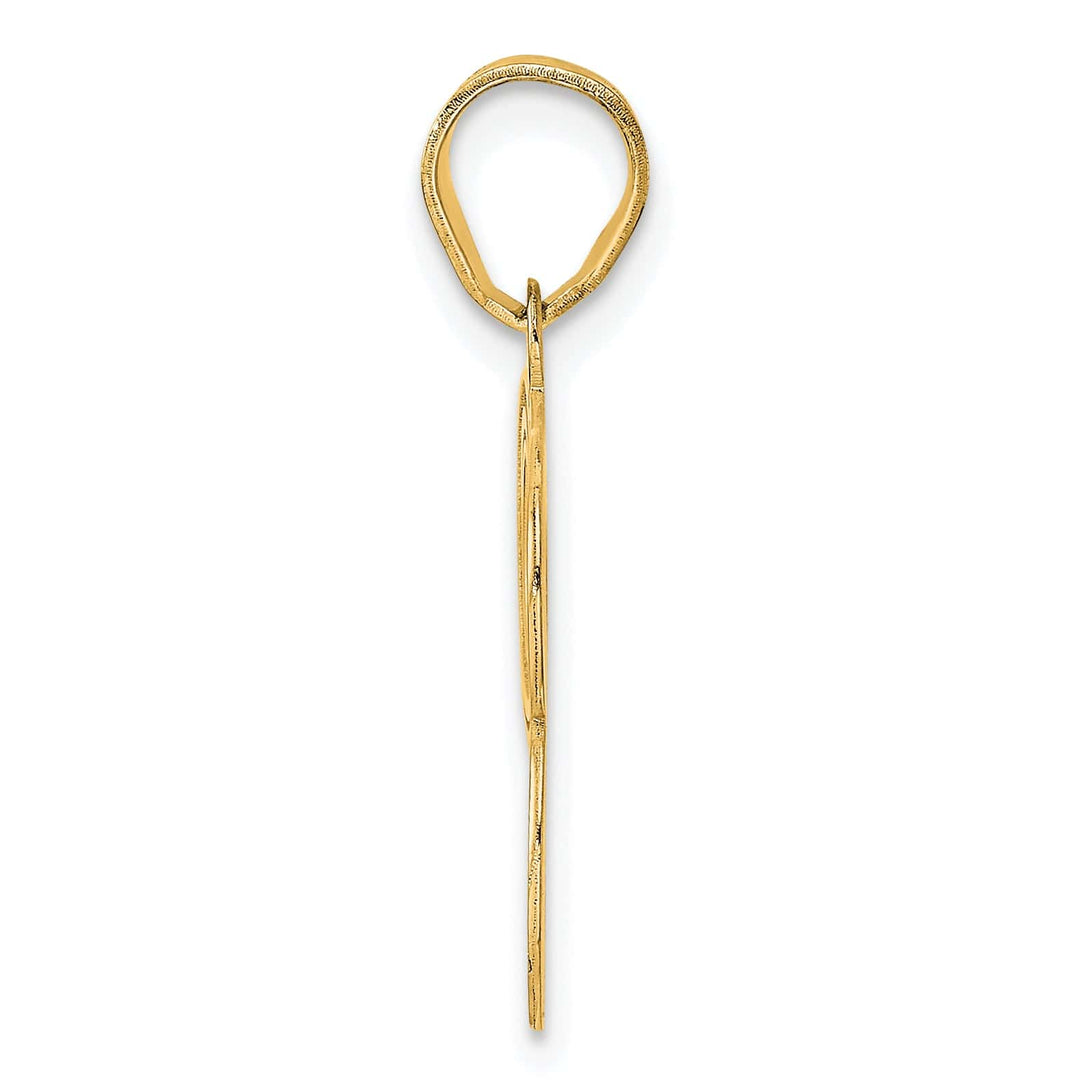 Lovely Rita's Pendants & Charms 14k Yellow Gold Polished Etched Number 93 Pendant