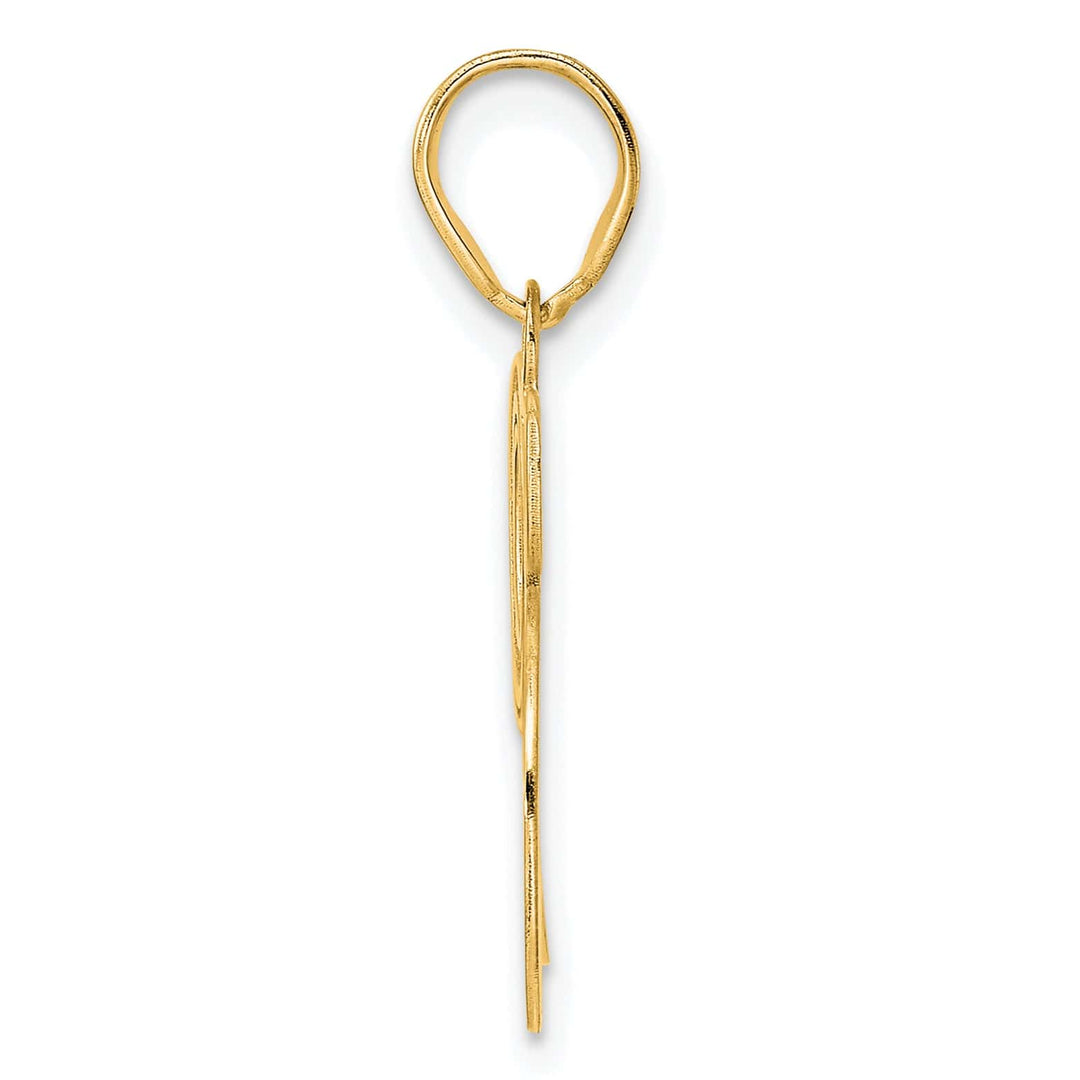 Lovely Rita's Pendants & Charms 14k Yellow Gold Polished Etched Number 95 Pendant