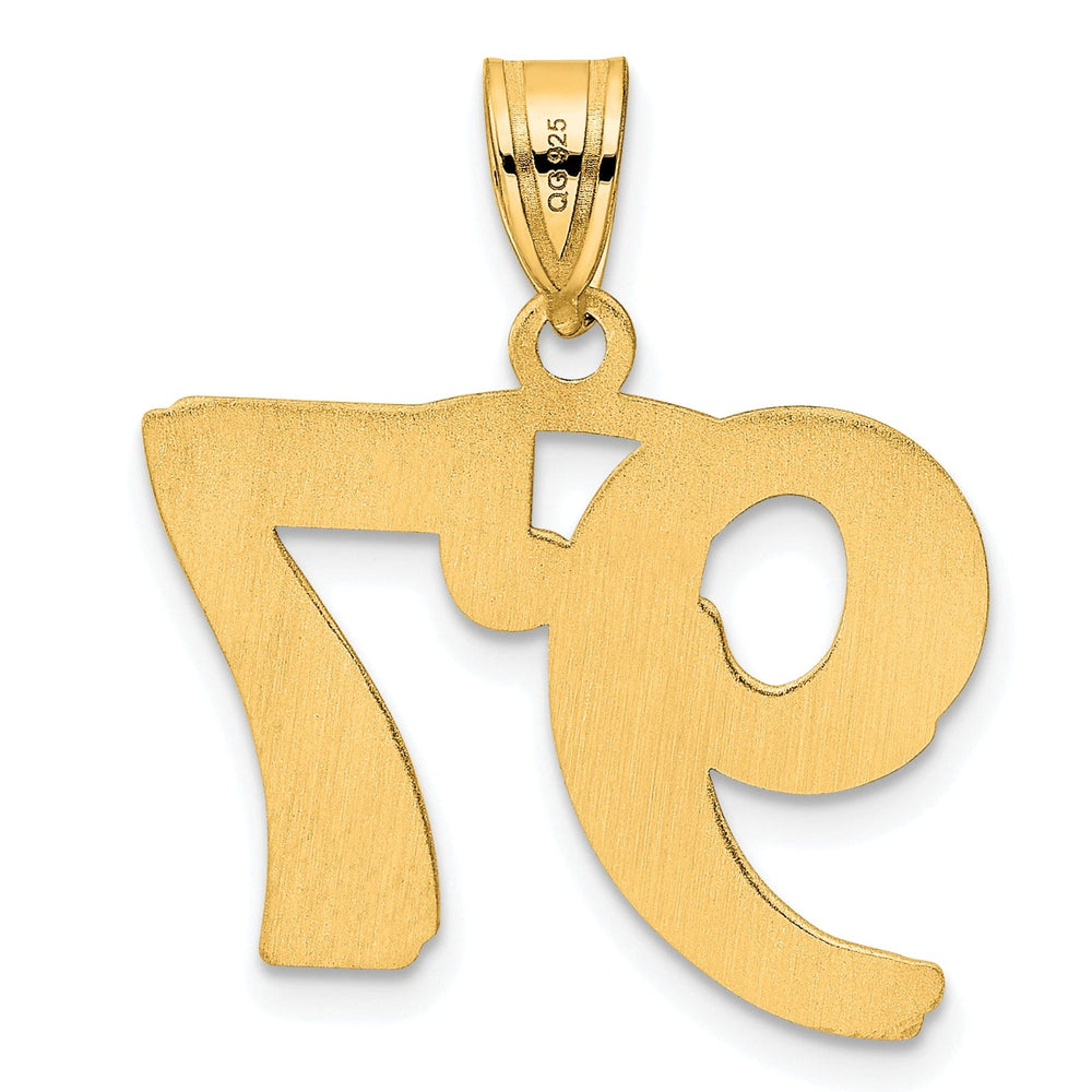 Lovely Rita's Pendants & Charms 14k Yellow Gold Polished Etched Number 97 Pendant