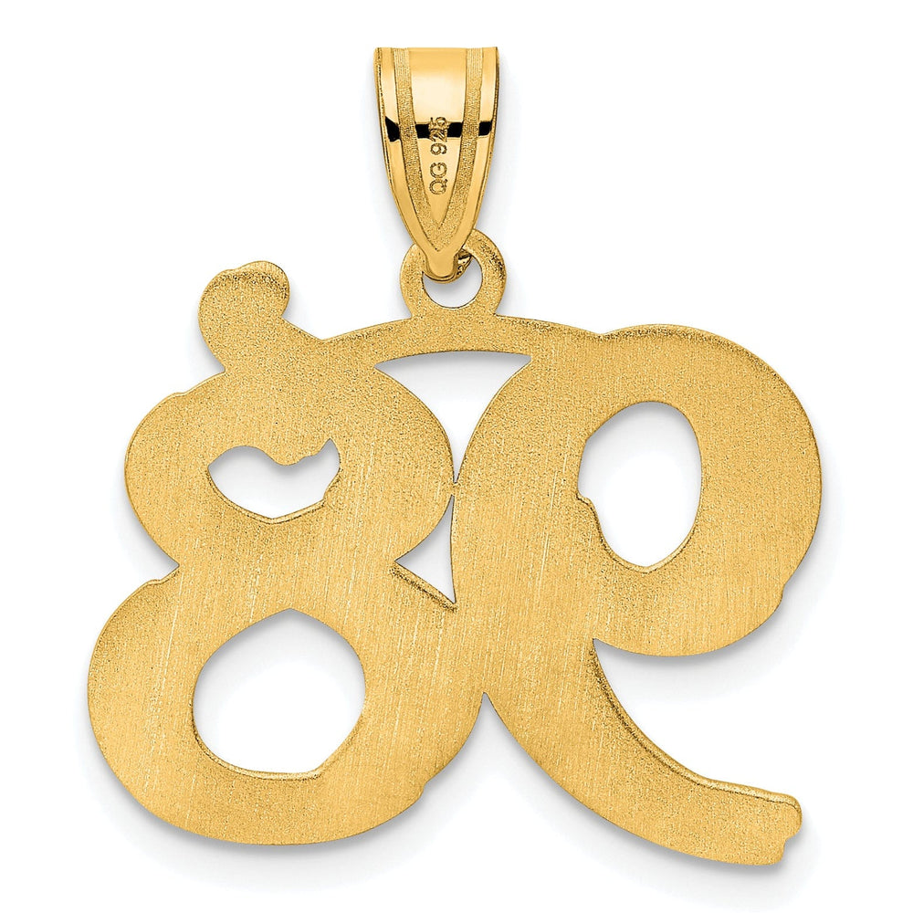 Lovely Rita's Pendants & Charms 14k Yellow Gold Polished Etched Number 98 Pendant