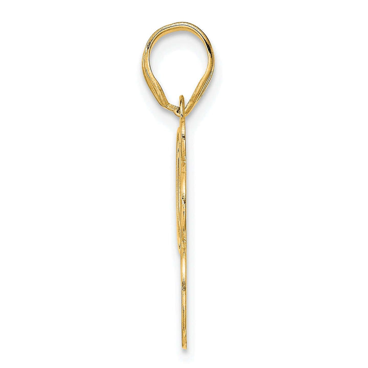 Lovely Rita's Pendants & Charms 14k Yellow Gold Polished Etched Number 98 Pendant