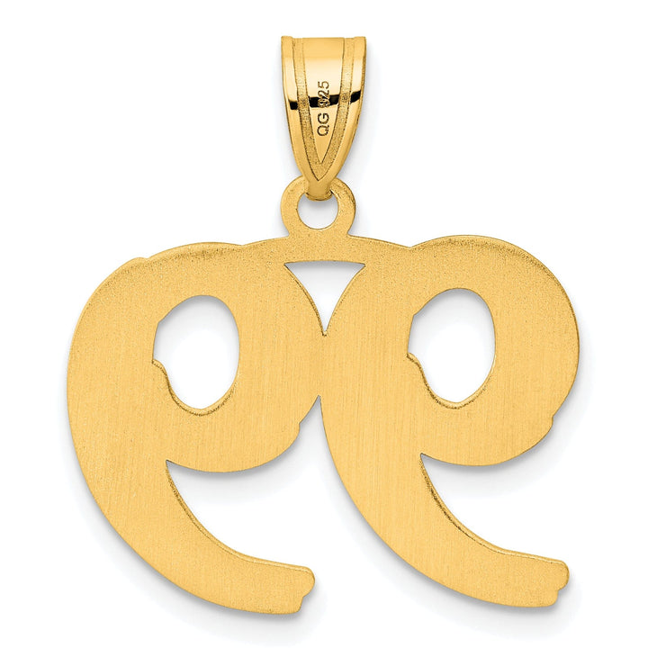 Lovely Rita's Pendants & Charms 14k Yellow Gold Polished Etched Number 99 Pendant