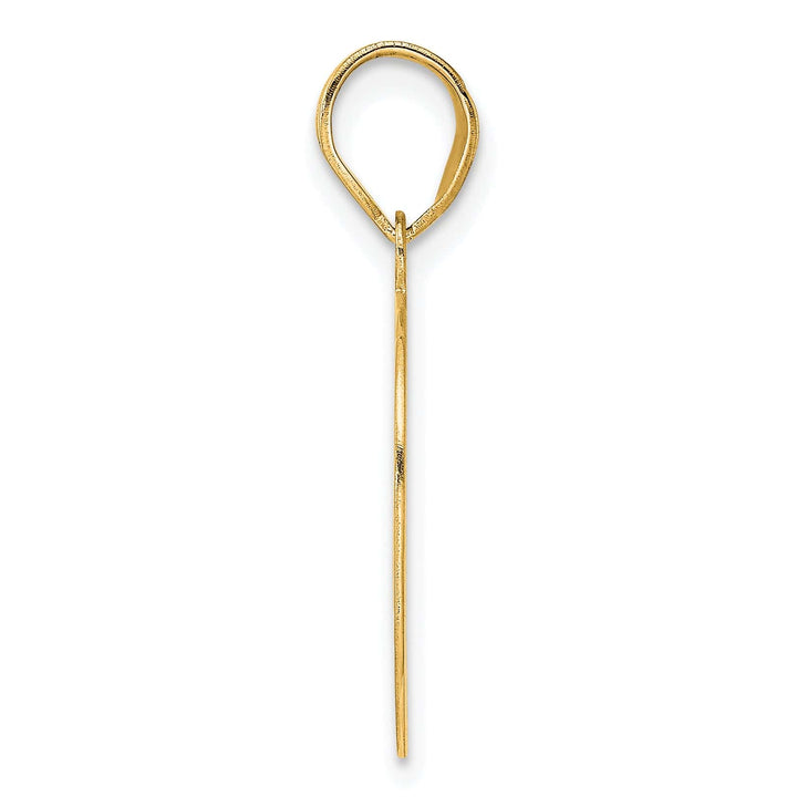 Lovely Rita's Pendants & Charms 14k Yellow Gold Polished Etched Number 99 Pendant