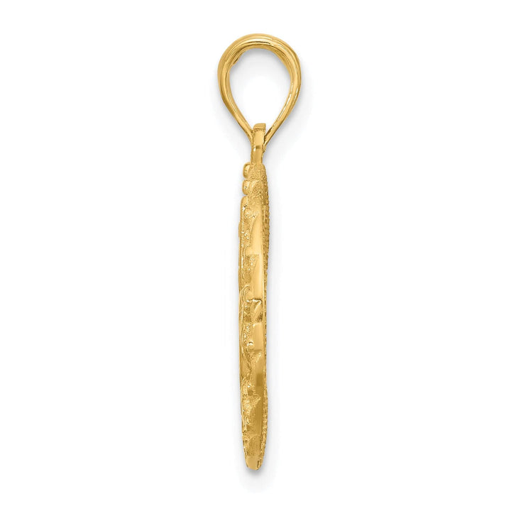 Lovely Rita's Pendants & Charms 14K Yellow Gold Polished Fancy Butterfly Flowers Pendant