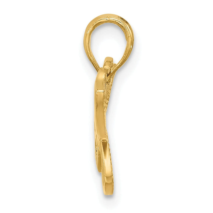 Lovely Rita's Pendants & Charms 14K Yellow Gold Polished Fancy Design Butterfly Charm Pendant