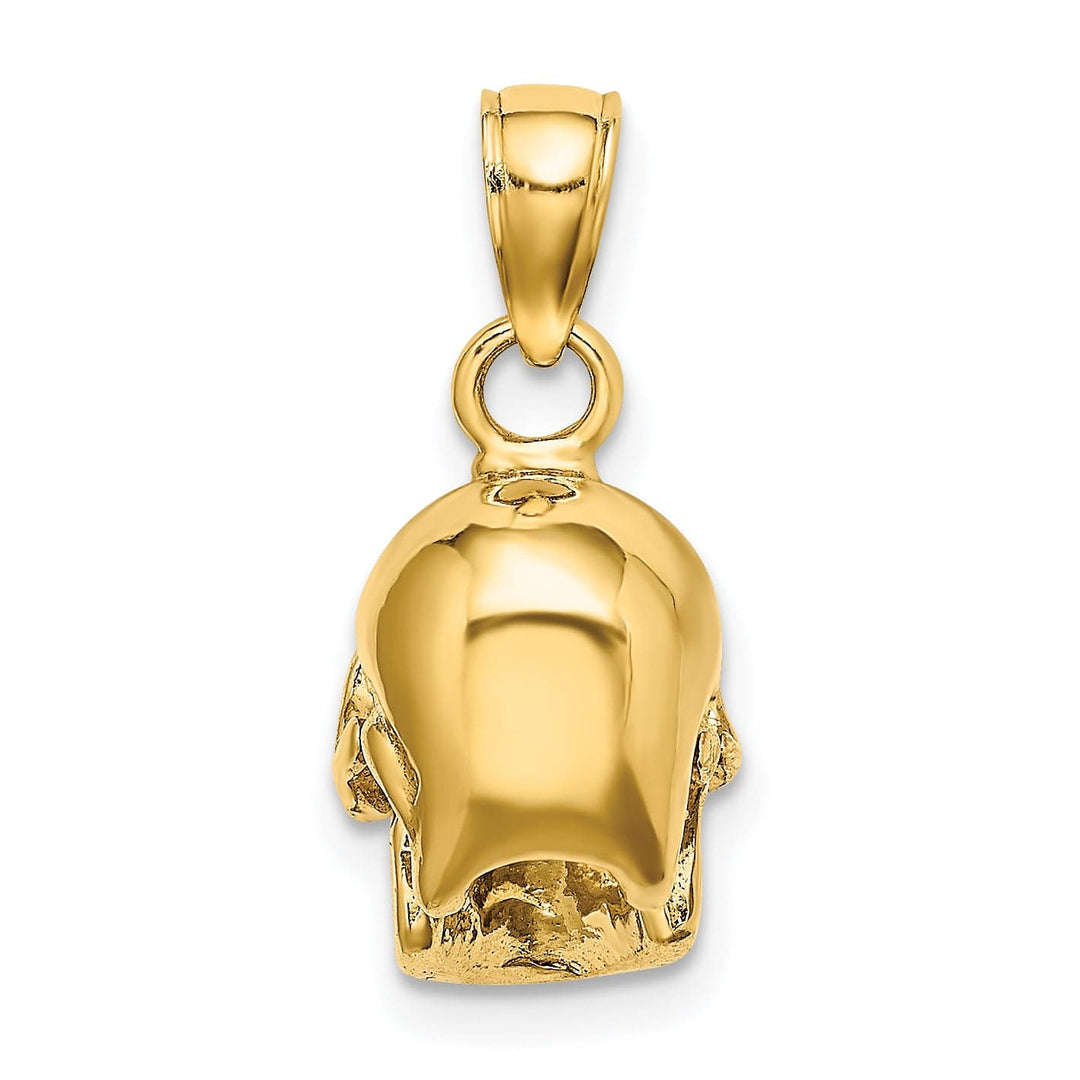 Lovely Rita's Pendants & Charms 14K Yellow Gold Polished Finish 3-D Polished Skull Charm Pendant