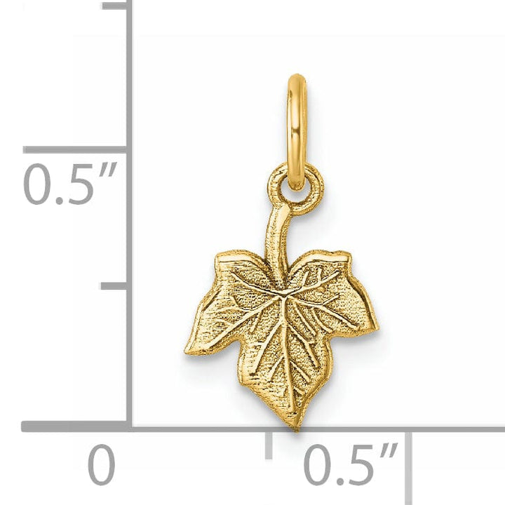 Lovely Rita's Pendants & Charms 14K Yellow Gold Polished Finish Leaf Pendant