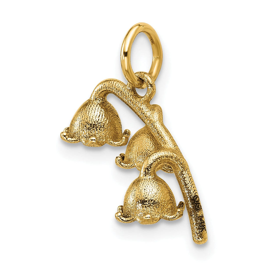 Lovely Rita's Pendants & Charms 14K Yellow Gold Polished Finish Lily of the Valley Pendant