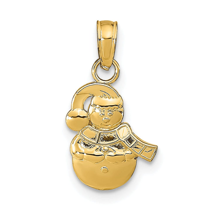 Lovely Rita's Pendants & Charms 14K Yellow Gold Polished Finish Snowman Charm Pendant