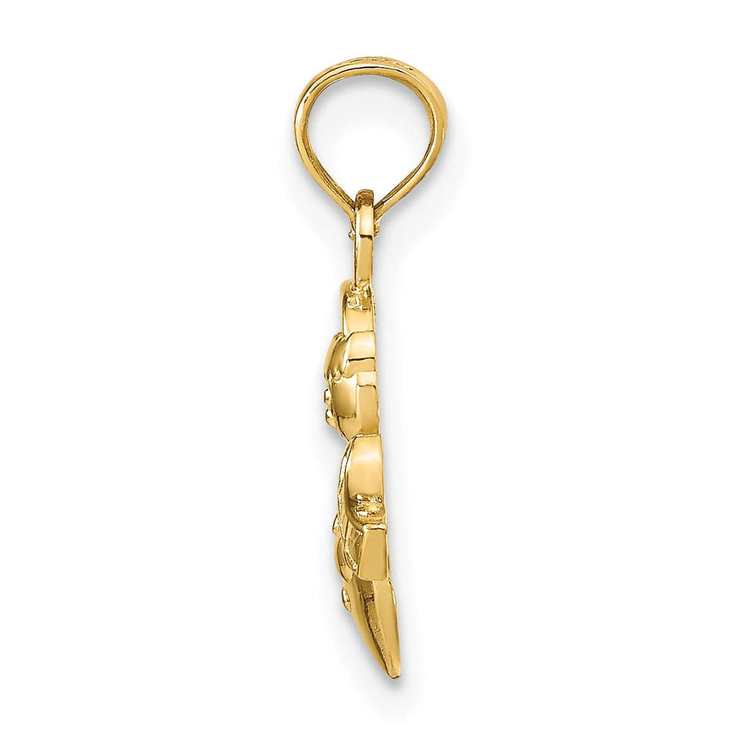 Lovely Rita's Pendants & Charms 14K Yellow Gold Polished Finish Snowman Charm Pendant