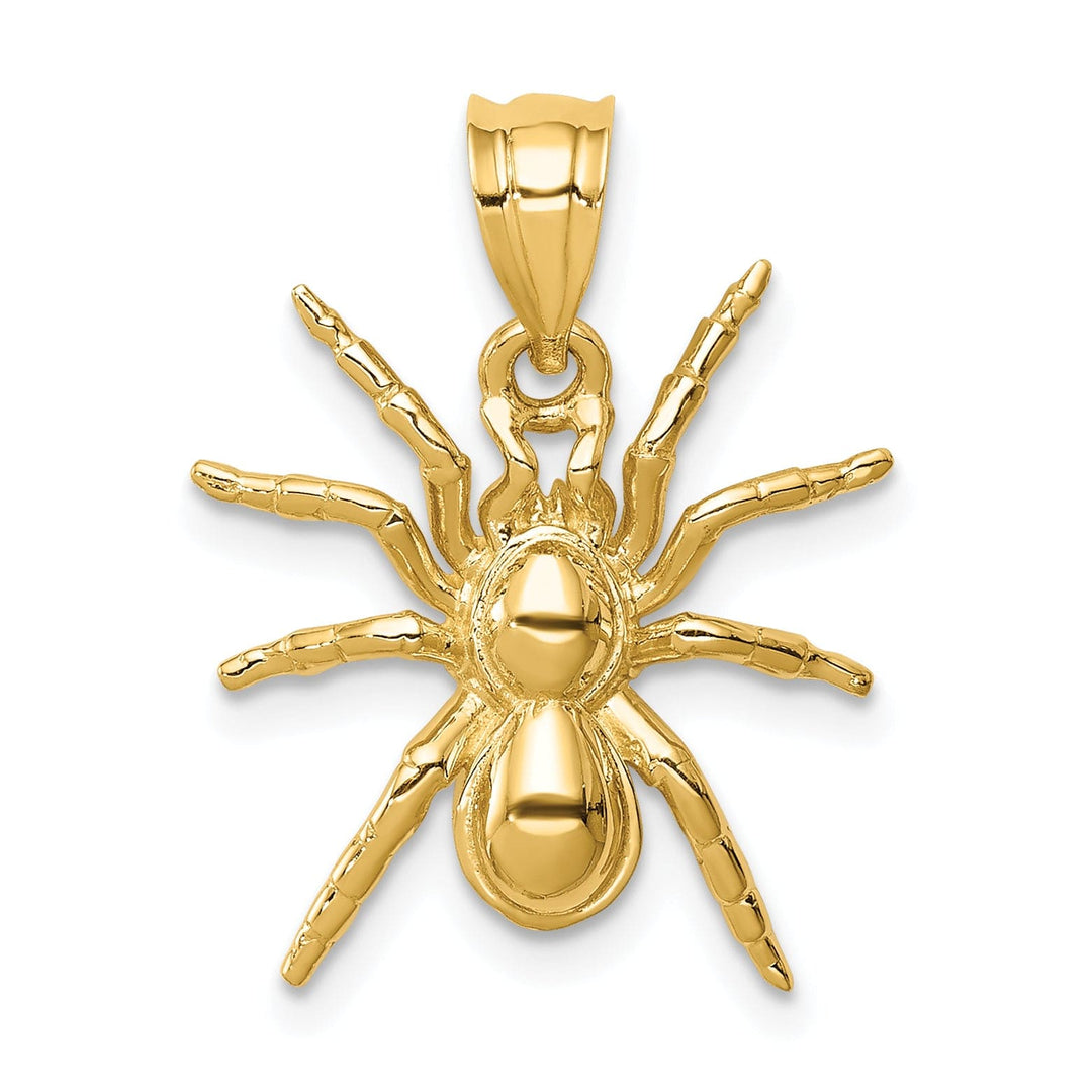 Lovely Rita's Pendants & Charms 14K Yellow Gold Polished Finish Spider Charm Pendant