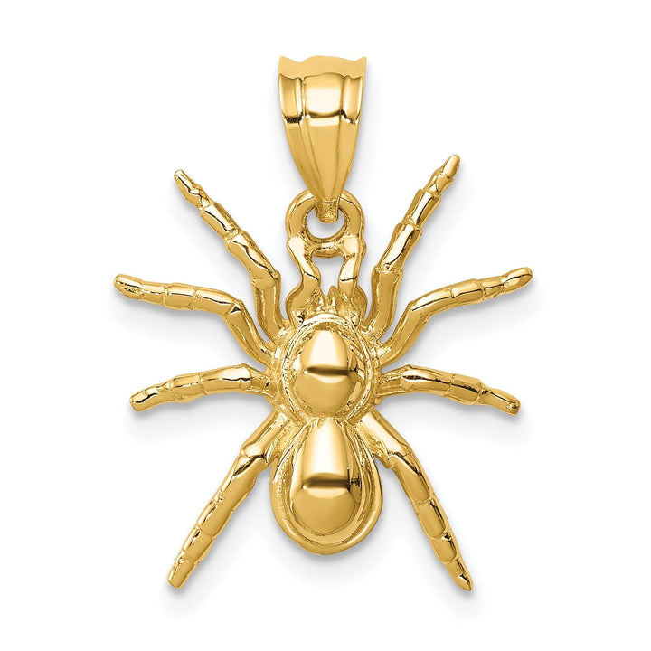 Lovely Rita's Pendants & Charms 14K Yellow Gold Polished Finish Spider Charm Pendant