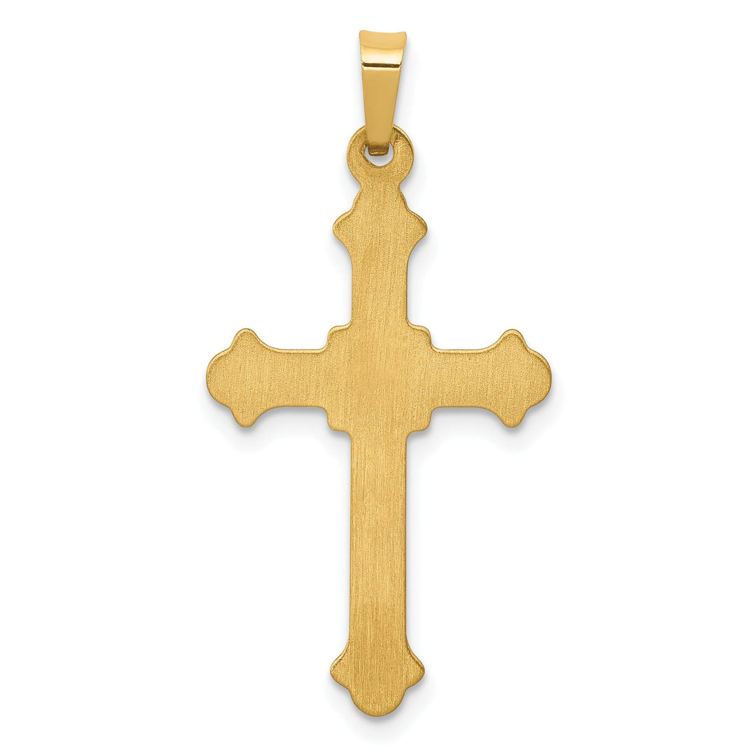 Lovely Rita's Pendants & Charms 14k Yellow Gold Polished Fleur de Lis Cross Pendant