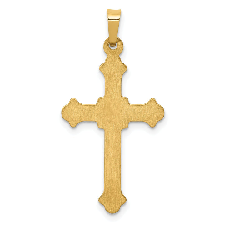 Lovely Rita's Pendants & Charms 14k Yellow Gold Polished Fleur de Lis Cross Pendant