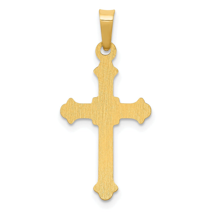 Lovely Rita's Pendants & Charms 14k Yellow Gold Polished Fleur de Lis Cross Pendant