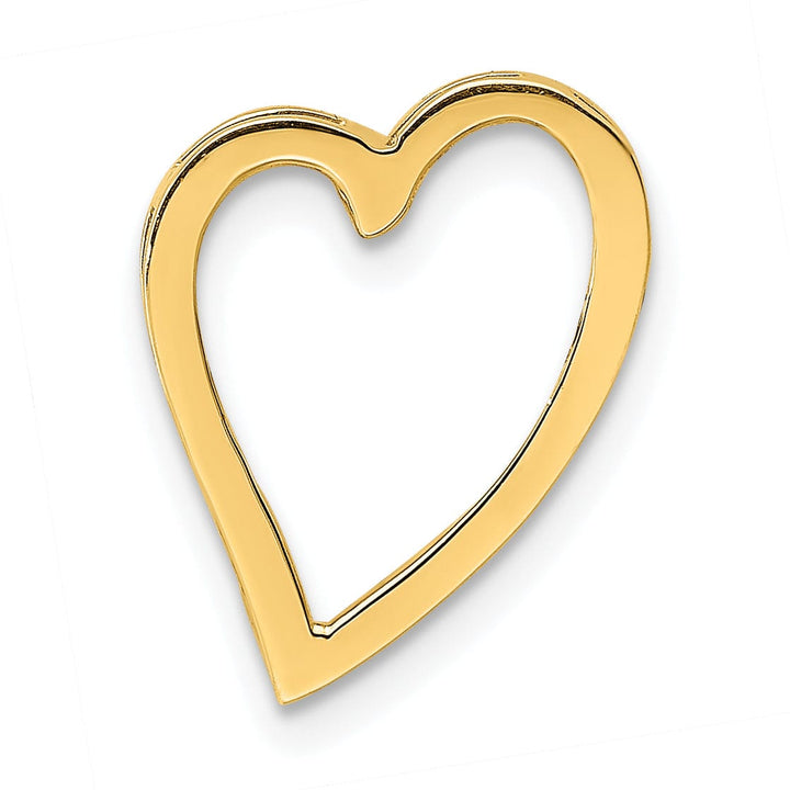 Lovely Rita's Pendants & Charms 14k Yellow Gold Polished Heart Design Chain Slide Pendant