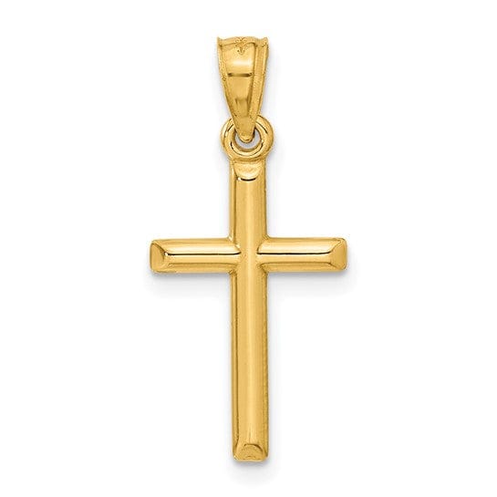 Lovely Rita's Pendants & Charms 14k Yellow Gold Polished Hollow Cross Pendant