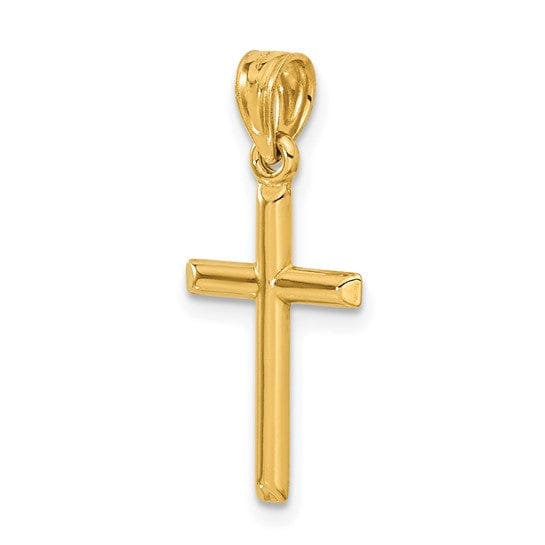 Lovely Rita's Pendants & Charms 14k Yellow Gold Polished Hollow Cross Pendant