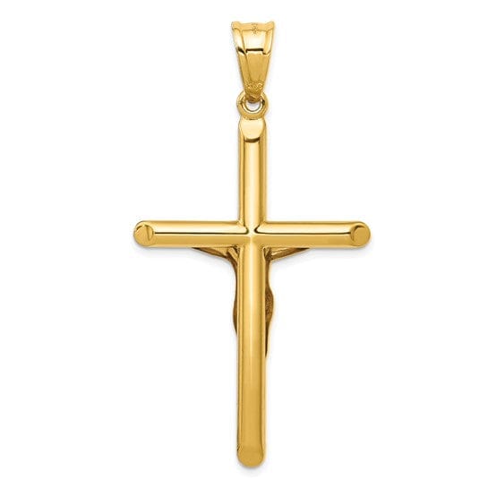 Lovely Rita's Pendants & Charms 14k Yellow Gold Polished Hollow Crucifix Pendant