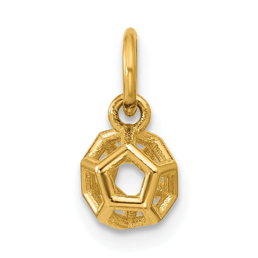 Lovely Rita's Pendants & Charms 14K Yellow Gold Polished Icosahedron Shape Pendant