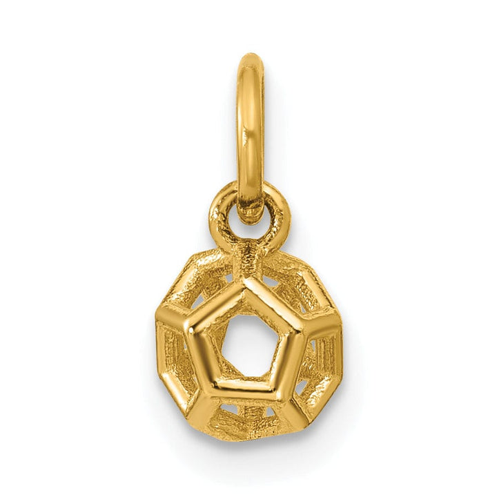 Lovely Rita's Pendants & Charms 14K Yellow Gold Polished Icosahedron Shape Pendant