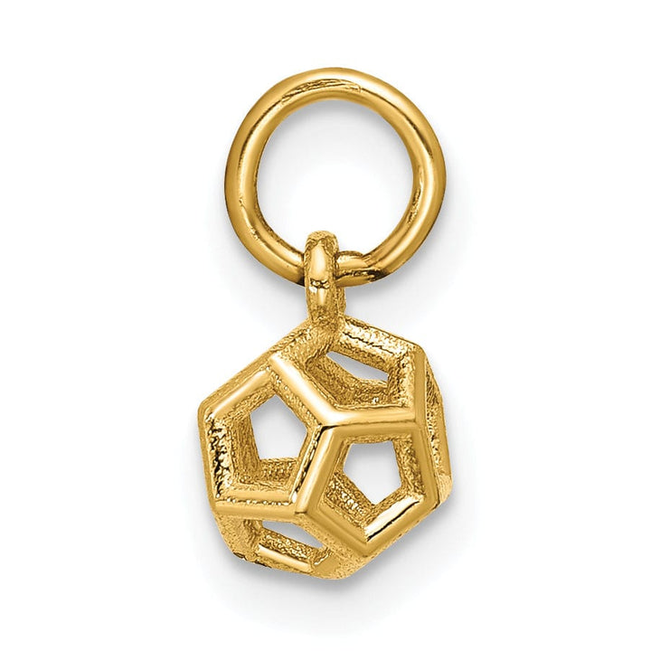Lovely Rita's Pendants & Charms 14K Yellow Gold Polished Icosahedron Shape Pendant