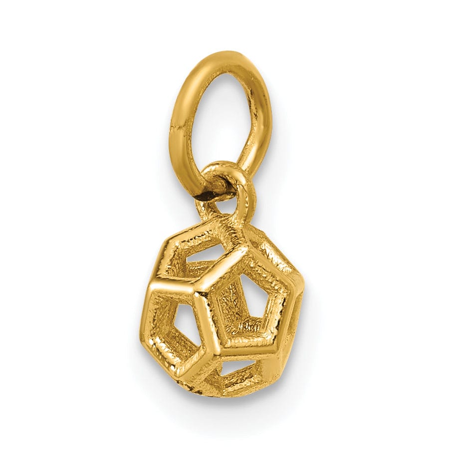 Lovely Rita's Pendants & Charms 14K Yellow Gold Polished Icosahedron Shape Pendant