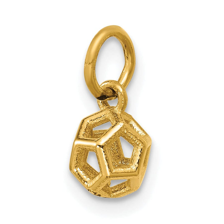 Lovely Rita's Pendants & Charms 14K Yellow Gold Polished Icosahedron Shape Pendant