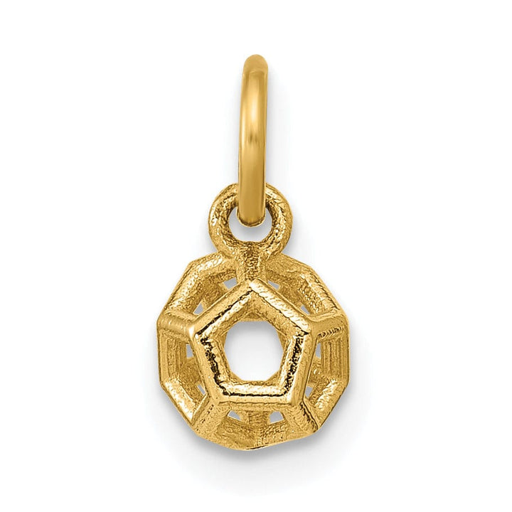 Lovely Rita's Pendants & Charms 14K Yellow Gold Polished Icosahedron Shape Pendant