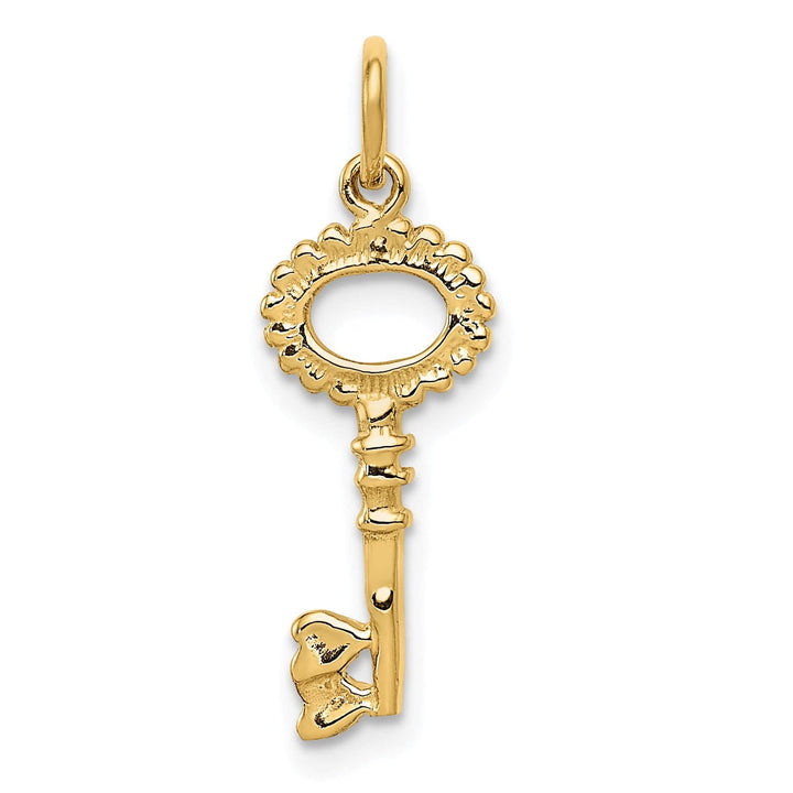 Lovely Rita's Pendants & Charms 14k Yellow Gold Polished Key Charm Pendant
