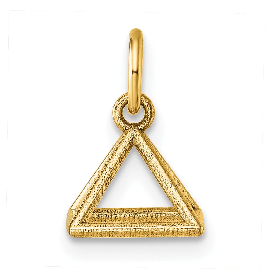 Lovely Rita's Pendants & Charms 14K Yellow Gold Polished Rectangular Pyramid Shape Pendant
