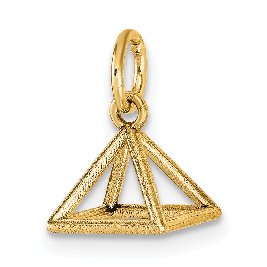 Lovely Rita's Pendants & Charms 14K Yellow Gold Polished Rectangular Pyramid Shape Pendant