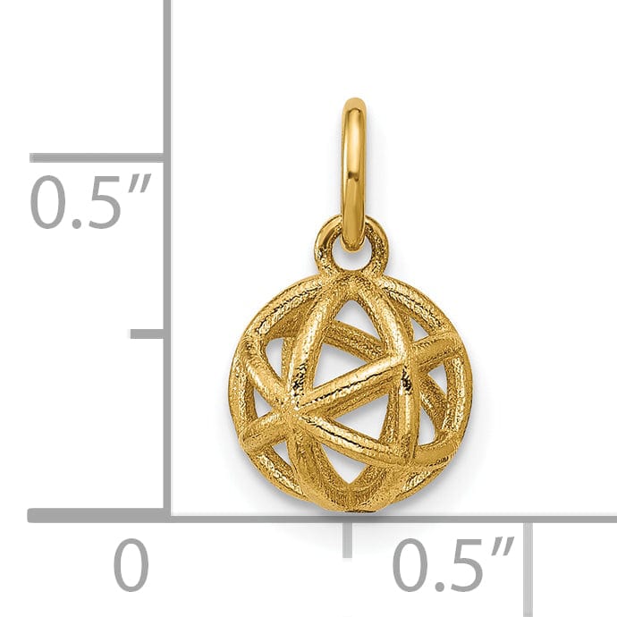 Lovely Rita's Pendants & Charms 14K Yellow Gold Polished Sphere Shape Pendant