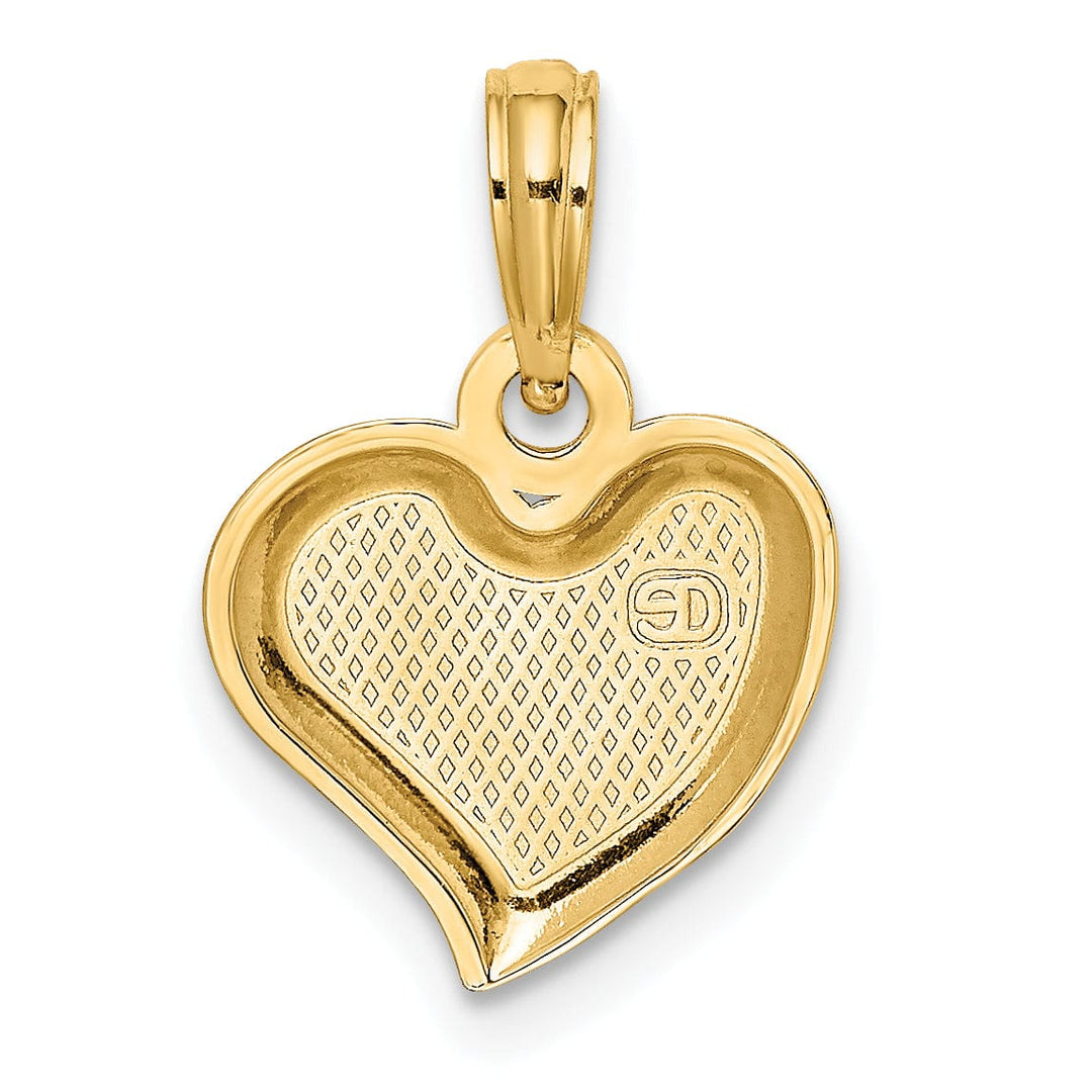 Lovely Rita's Pendants & Charms 14k Yellow Gold Polished Teardrop Shape Heart Charm Pendant
