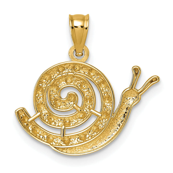 Lovely Rita's Pendants & Charms 14k Yellow Gold Polished Textured D.C Snail Pendant