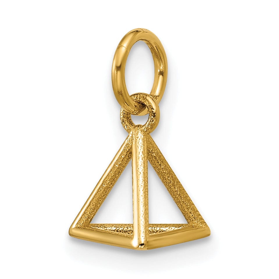 Lovely Rita's Pendants & Charms 14K Yellow Gold Polished Triangular Pyramid Shape Pendant
