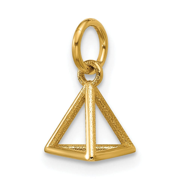 Lovely Rita's Pendants & Charms 14K Yellow Gold Polished Triangular Pyramid Shape Pendant