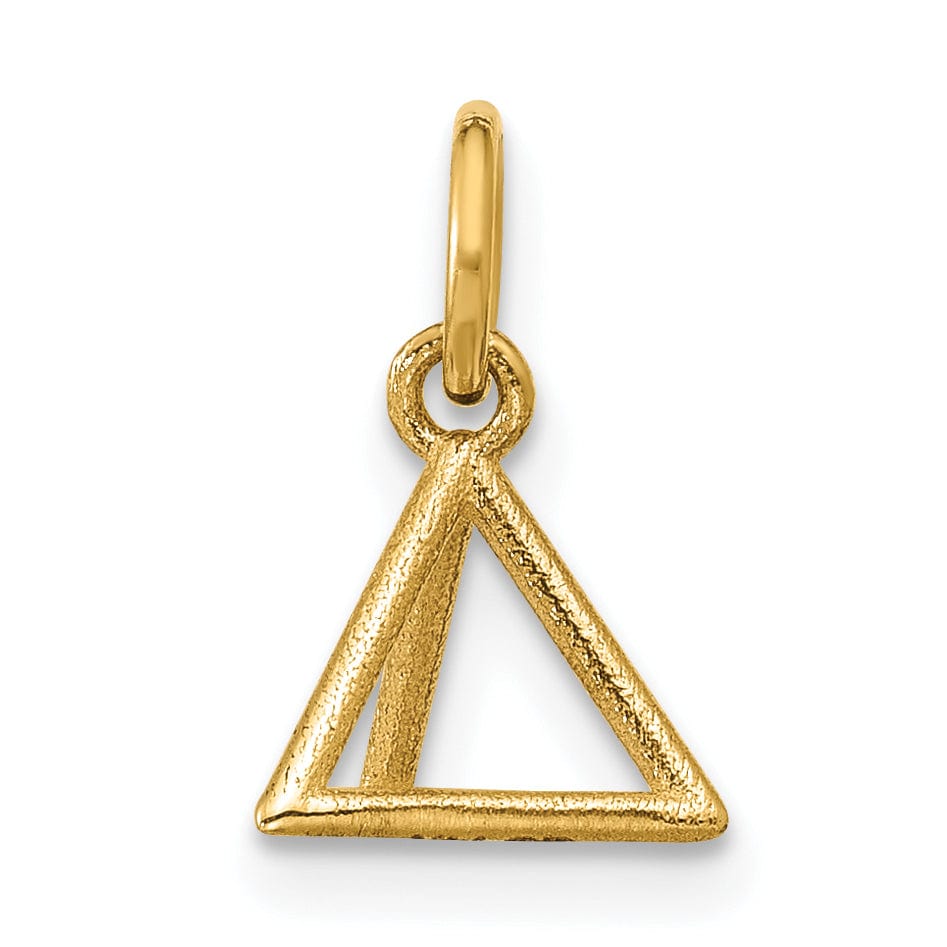 Lovely Rita's Pendants & Charms 14K Yellow Gold Polished Triangular Pyramid Shape Pendant