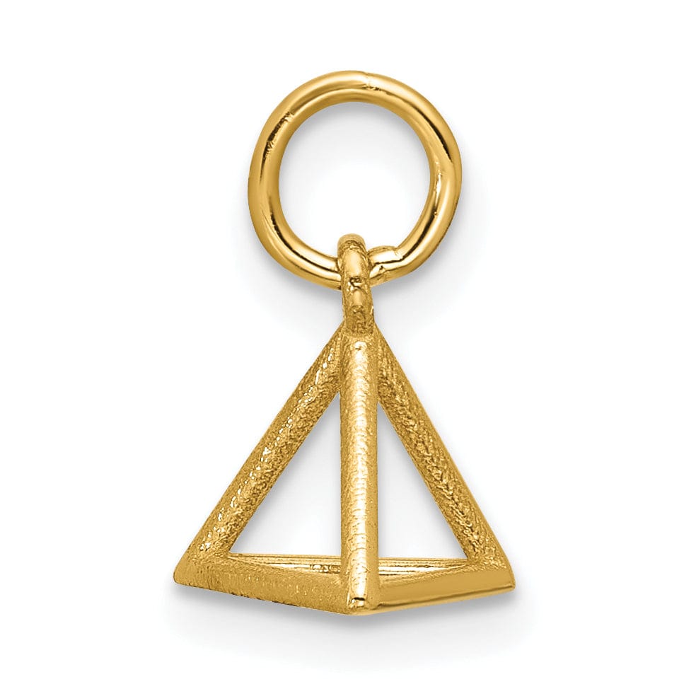 Lovely Rita's Pendants & Charms 14K Yellow Gold Polished Triangular Pyramid Shape Pendant