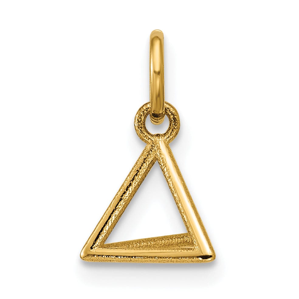 Lovely Rita's Pendants & Charms 14K Yellow Gold Polished Triangular Pyramid Shape Pendant