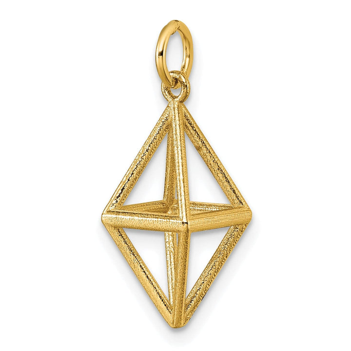 Lovely Rita's Pendants & Charms 14K Yellow Gold Polished Truncated Octahedron Shape Pendant