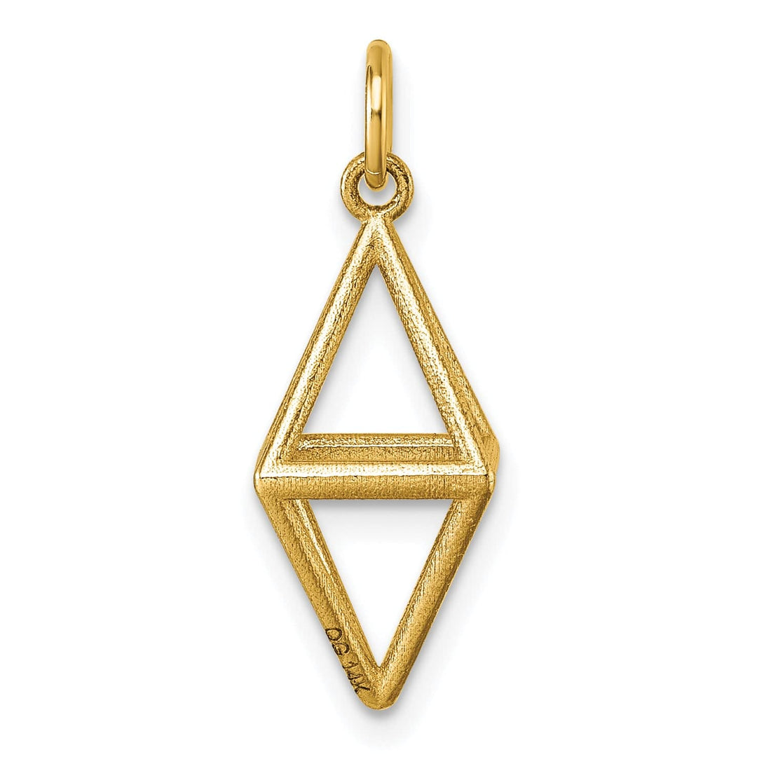Lovely Rita's Pendants & Charms 14K Yellow Gold Polished Truncated Octahedron Shape Pendant