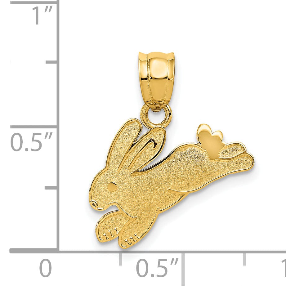 Lovely Rita's Pendants & Charms 14K Yellow Gold Rabbit Charm Pendant Pendant