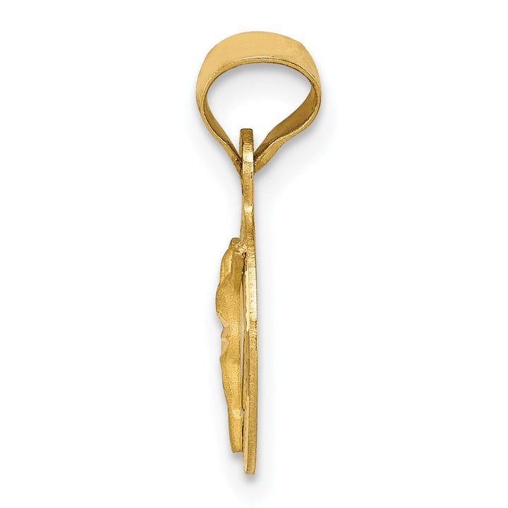 Lovely Rita's Pendants & Charms 14K Yellow Gold Refined Polished D.C Corpus Circle Pendant