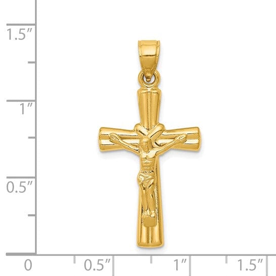 Lovely Rita's Pendants & Charms 14k Yellow Gold Reversible Crucifix Cross Pendant