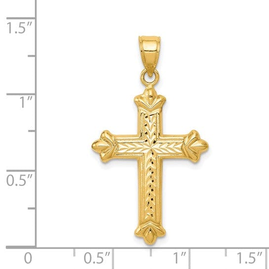 Lovely Rita's Pendants & Charms 14k Yellow Gold Reversible D.C Cross Pendant