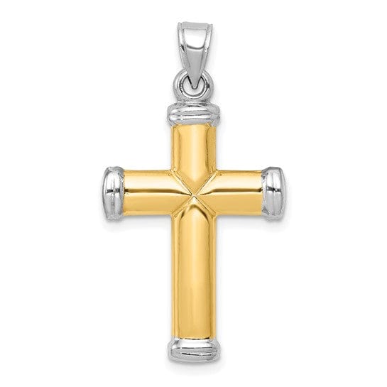 Lovely Rita's Pendants & Charms 14k Yellow Gold Rhodium Reversible Cross